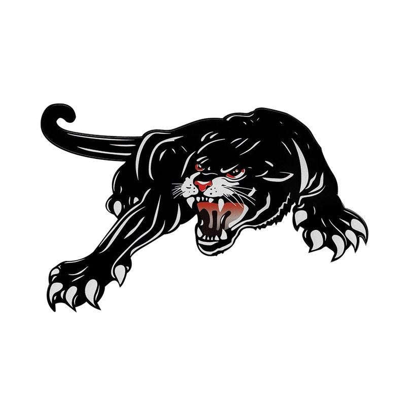 2pcs Colorful Black Panther Car Hood Door Reflective Sticker(Head Towards The Left)