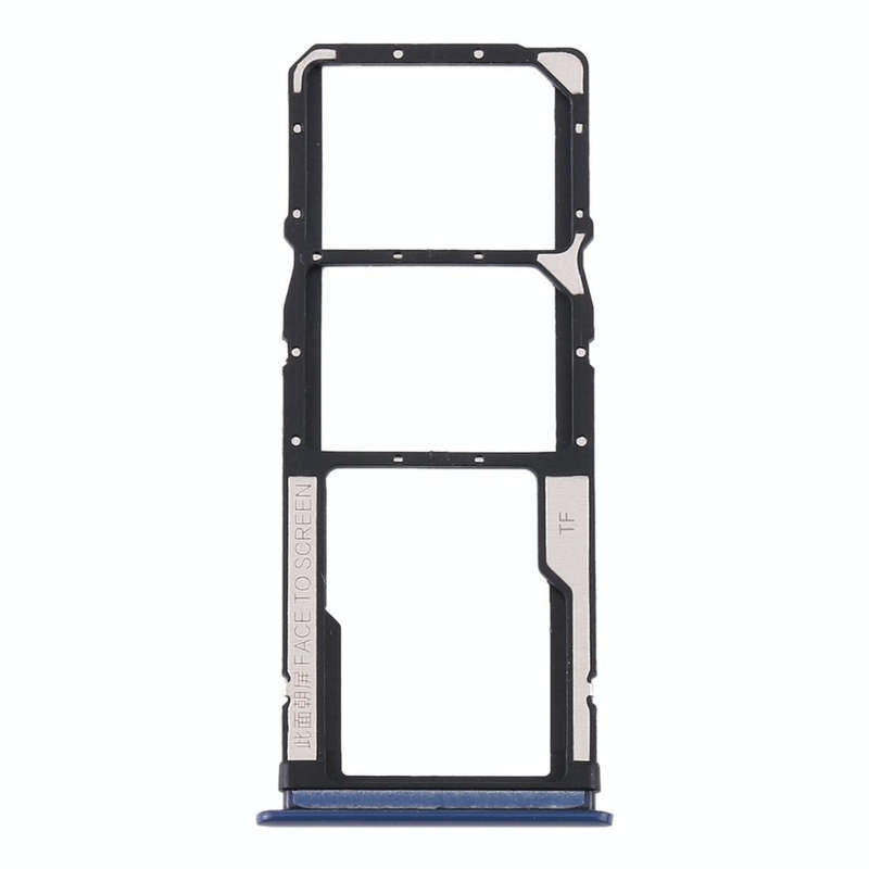 SIM Card Tray + SIM Card Tray + Micro SD Card Tray for Xiaomi Redmi 10X 4G / Redmi Note 9(Blue)