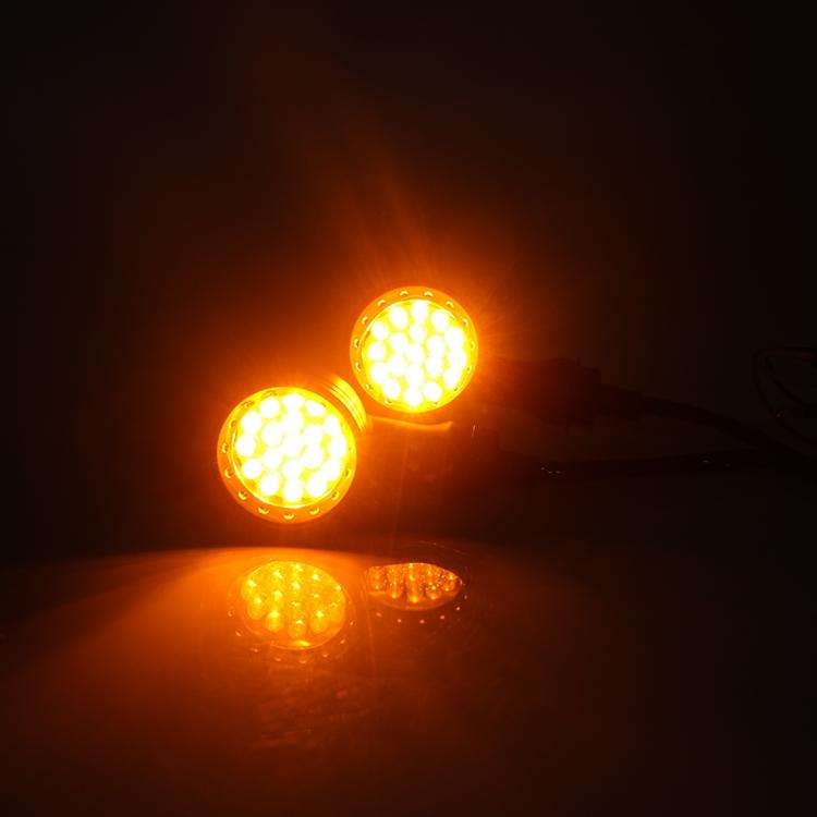 Z006 1 Pair 12V Modified Universal Motorcycle LED Turn Signal(Electroplating)