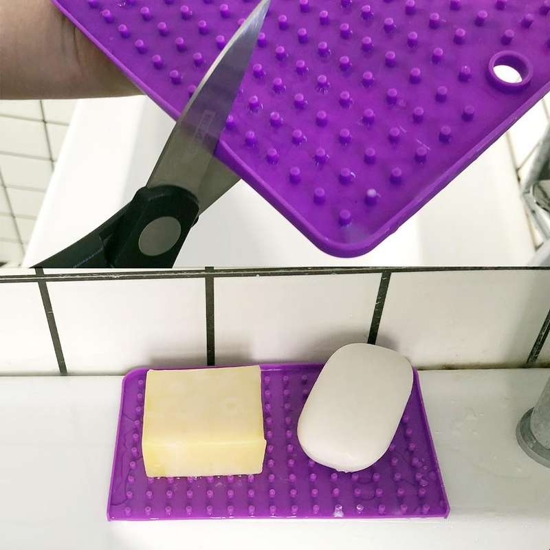 Silicone Multifunctional Anti-burning Insulation Mat Antifouling Drain Pad (Red)