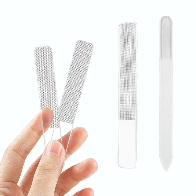 6 PCS Transparent Nano Glass Polished Nail File, Specification: Glass File Bulk