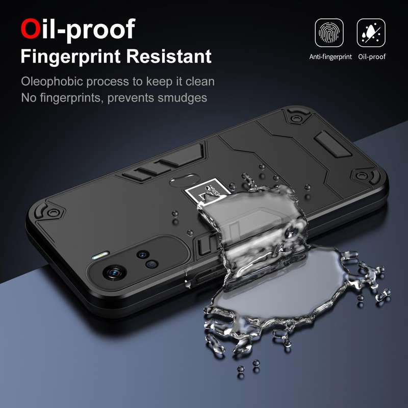 For Honor 90 Lite 2 in 1 Shockproof Phone Case(Black)
