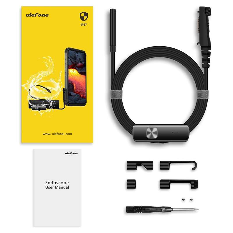 Ulefone Endoscope E1 IP67 Waterproof 3 in 1 Endoscope for Ulefone Power Armor 21 / 19 / 18T / 16 ...
