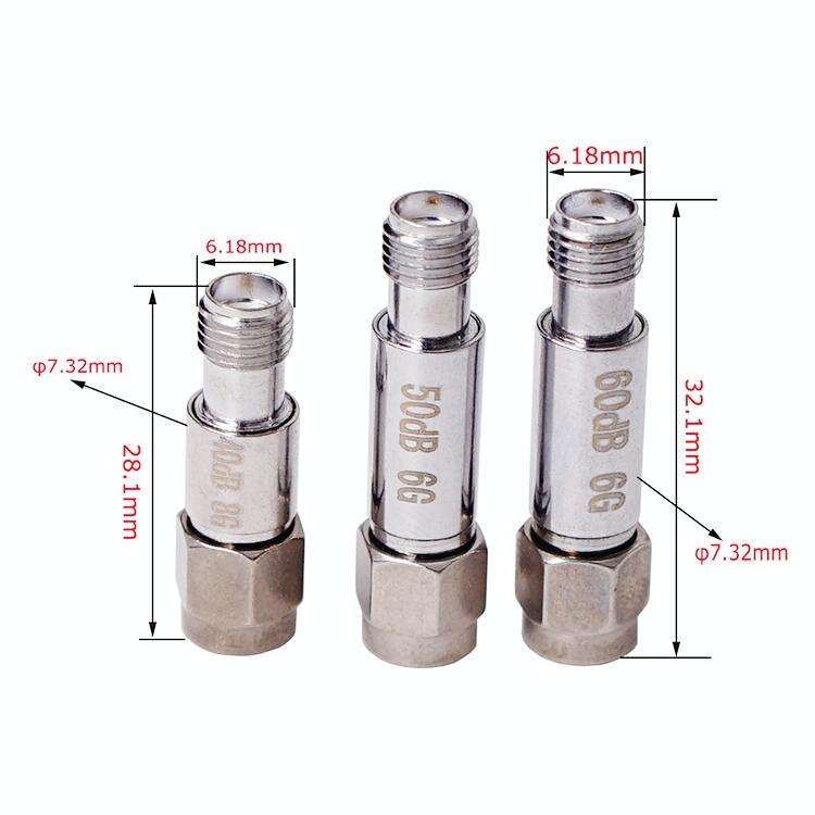 15dBi SMA Attenuator DC-6GHz SMA Coaxial Fixed Connectors