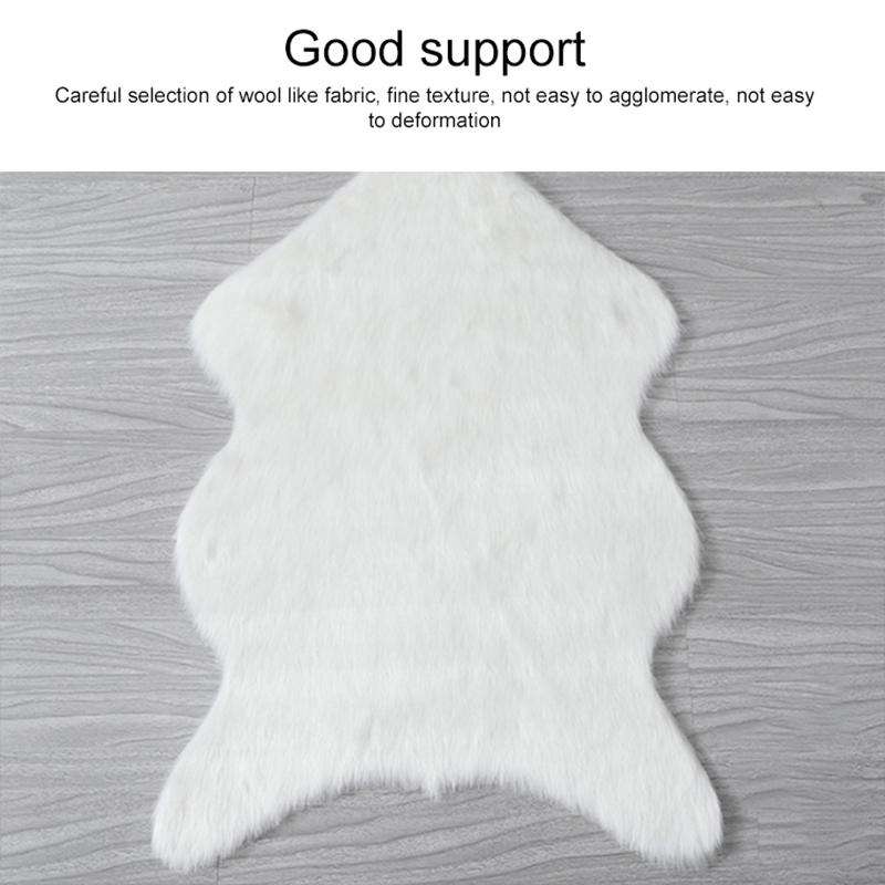 Wool Sofa Cushion Fur Full Sheepskin Carpet Window Decoration Mat, Size: 60x90cm(White Dust)