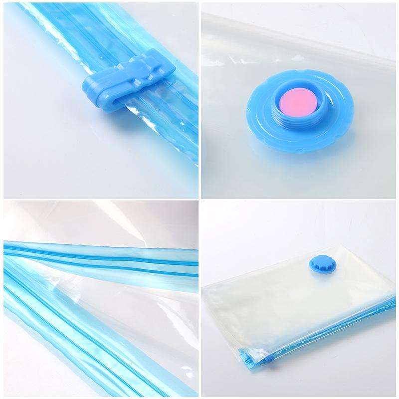 3 PCS Hot Vacuum Bag Storage Organizer Transparent Border Foldable Extra Large Seal Compressed Tr...