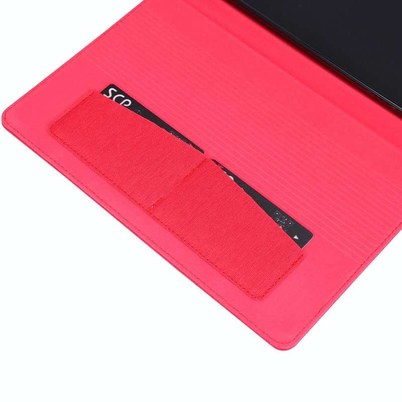For Samsung Galaxy Tab S6 Lite Horizontal Flip TPU + Fabric PU Leather Protective Case with Name ...