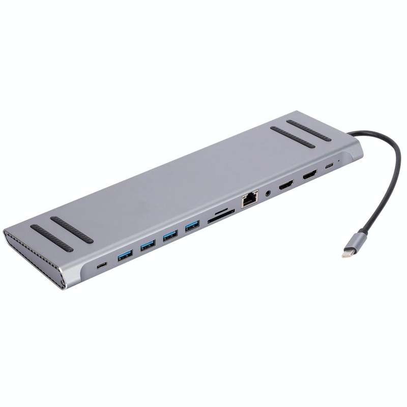 LS1094 12 in 1 Type-C to Dual HDMI Docking Station