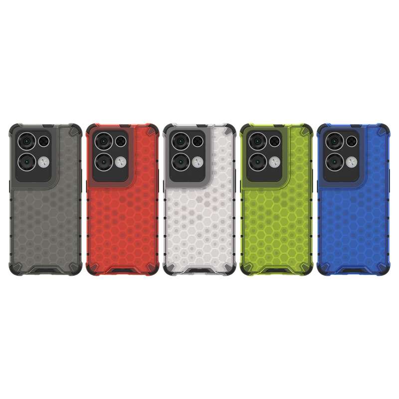 For OPPO Reno8 Pro+ Shockproof Honeycomb PC + TPU Phone Case(Green)