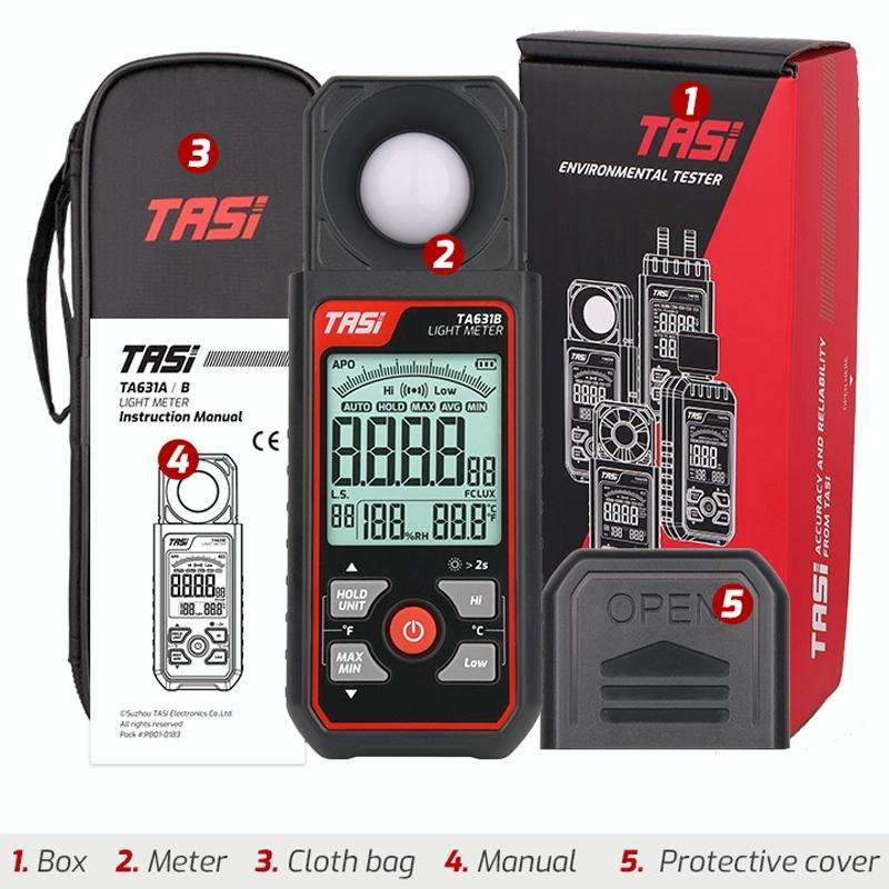 TASI TA631A 200,000 LUX Illuminating Meter Bright Test Instrument Brightness Light Meter