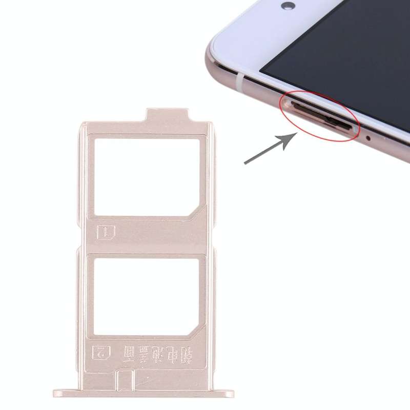 For Vivo X7 Plus 2 x SIM Card Tray (Gold)