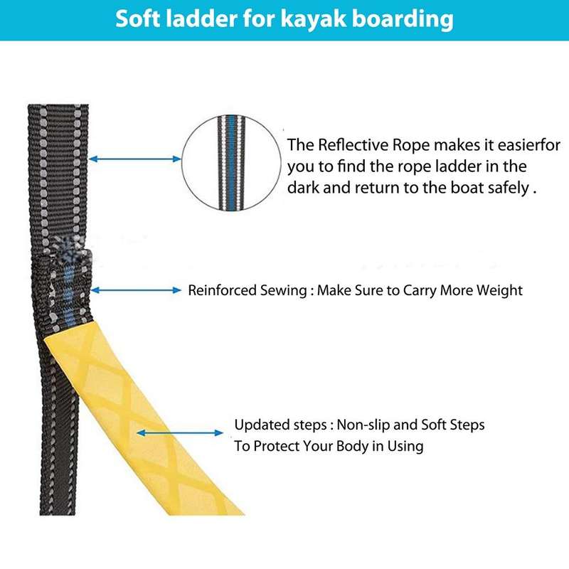 RT-1 Rubber Boat Special Boarding Ladder, Spec: 3-Ladder (Blue)