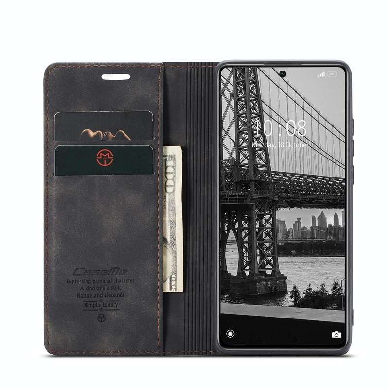 For Xiaomi 12 Lite CaseMe 013 Multifunctional Horizontal Flip Leather Phone Case(Black)