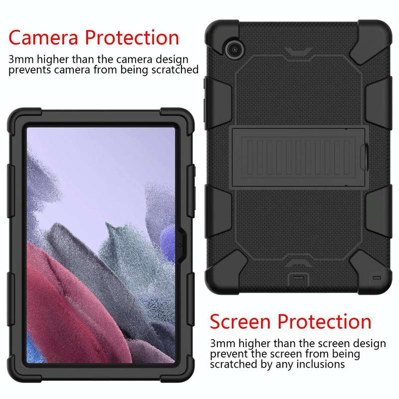For Samsung Galaxy Tab A8 10.5 2021 Two-Color Robot Silicone + PC Tablet Case(Black)