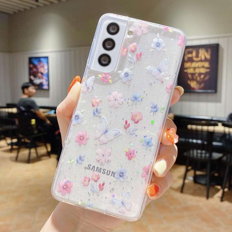 For Samsung Galaxy S20 FE Fresh Small Floral Epoxy TPU Phone Case(Butterflies Love Flowers 6)
