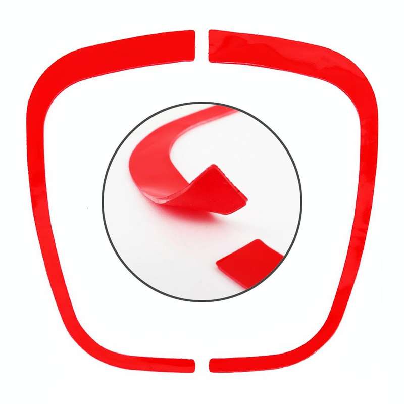 Car Auto Steering Wheel Decorative Ring Cover Trim Sticker Decoration for Audi(Red)