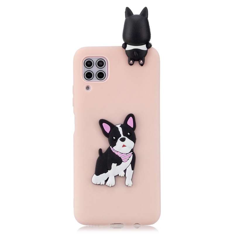 For Huawei P40 Lite Shockproof 3D Lying Cartoon TPU Protective Case(Cute Dog)