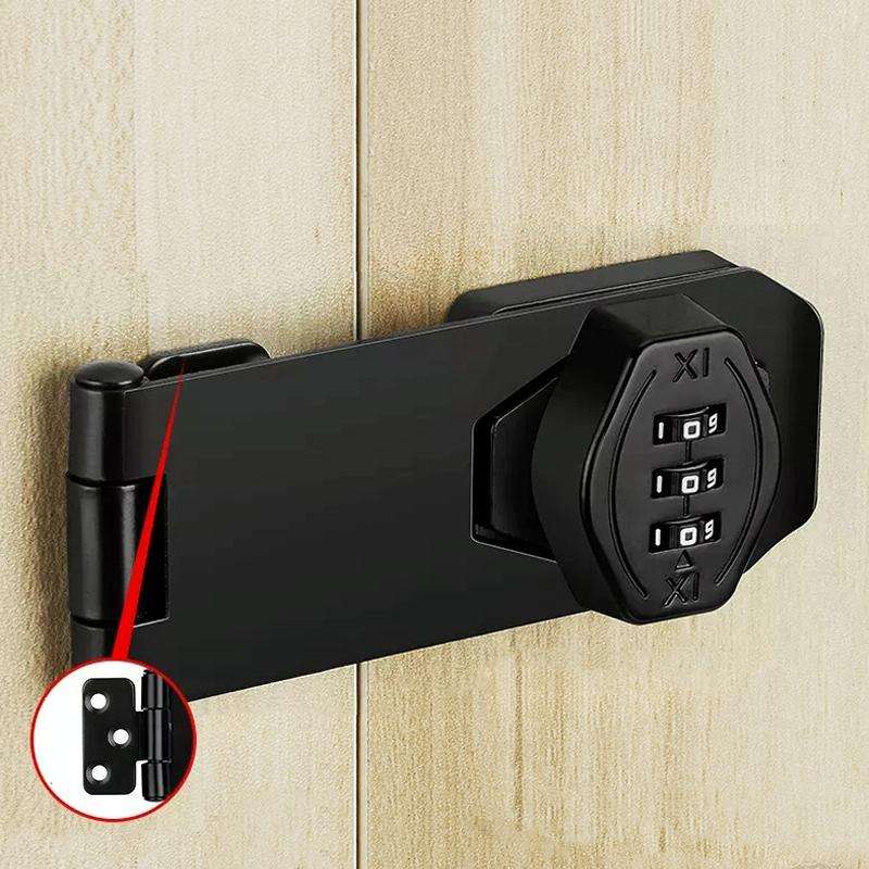 Screw Installation Cabinet Door Combination Lock Anti-Theft Drawer Lock, Style: Three Hole 4 inch...