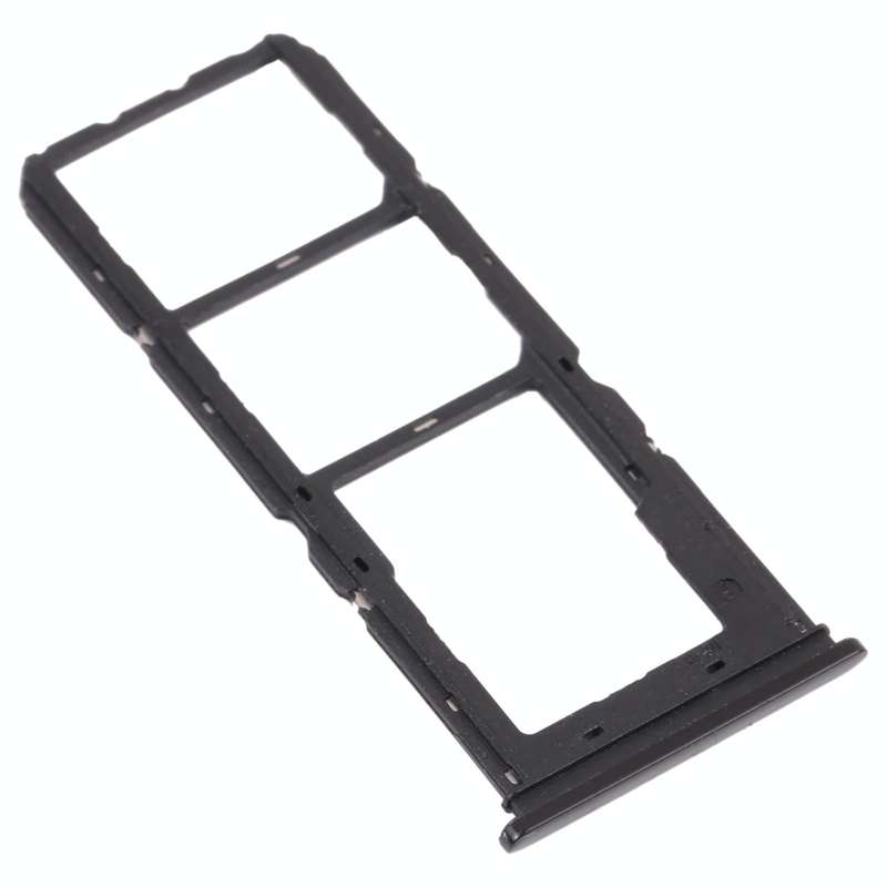 For vivo Y11s V2028 SIM Card Tray + SIM Card Tray + Micro SD Card Tray (Black)