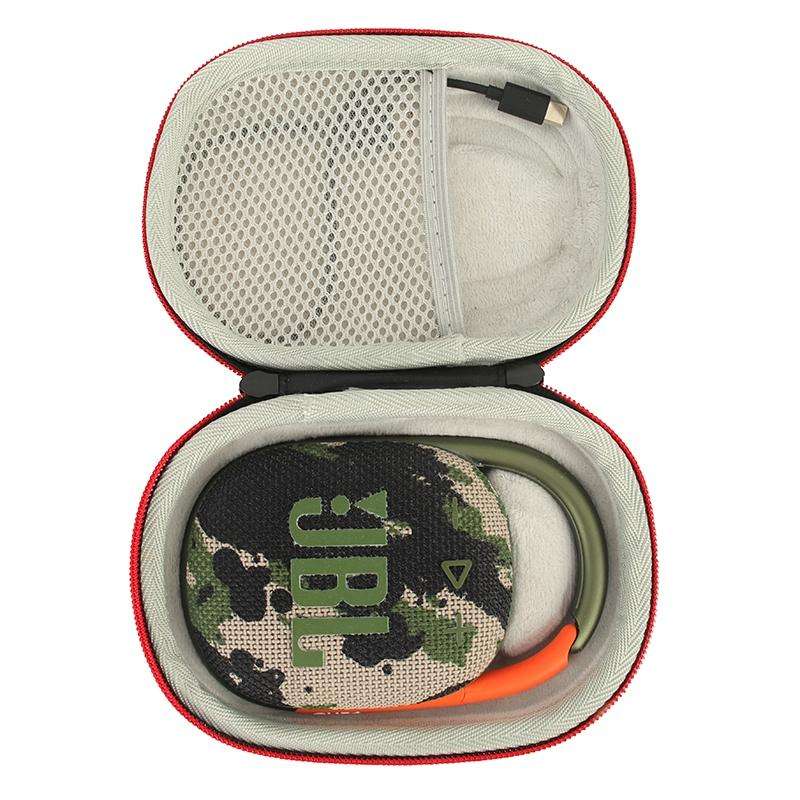 For JBL Clip4 Bluetooth Speaker EVA Shockpproof Storage Box Case(Black Orange)
