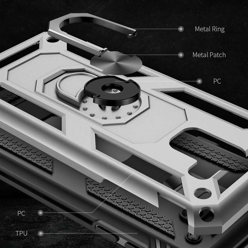 Armor Shockproof TPU + PC Protective Case for Galaxy J6 (2018), with 360 Degree Rotation Holder(B...