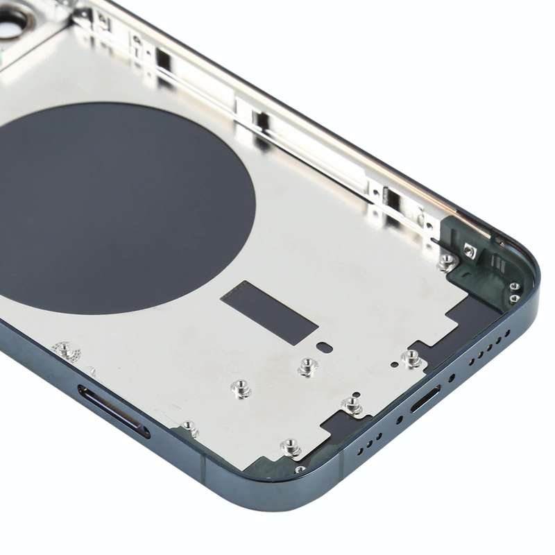 Back Housing Cover with SIM Card Tray & Side  Keys & Camera Lens for iPhone 12 Pro(Blue)