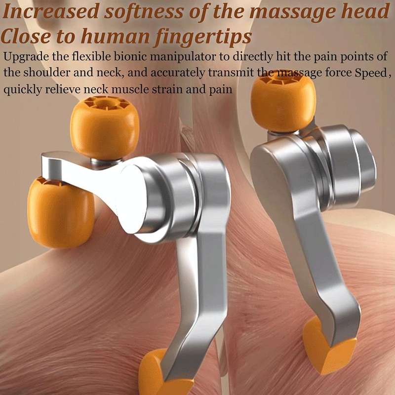Electric Neck And Shoulder Massager Shiatsu Back Neck Massager With Heat(White)