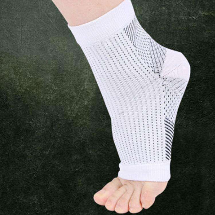 Foot Anti Fatigue Compression Foot Sleeve for Man and Women, Size:L/XL(Pure Skin Color)