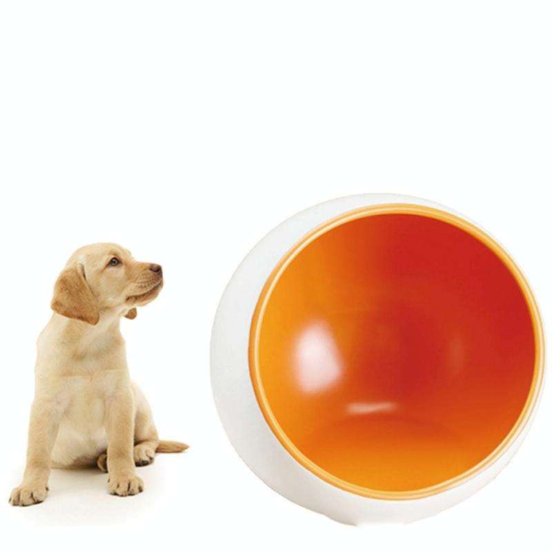 Ceramic Capsule Cat Bowl Water Bowl Pet Supplies, Size:S(Orange)