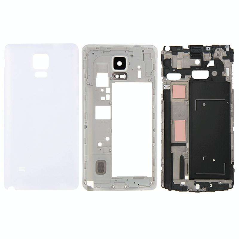 For Galaxy Note 4 / N910F Full Housing Cover (Front Housing LCD Frame Bezel Plate + Middle Frame ...