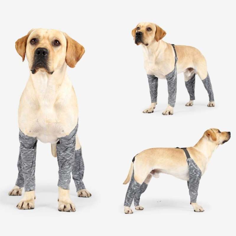 Dog Outdoor Four-Legged Pants Pet Waterproof & Dirt-Proof Sling Leg Cover, Size: XS(Gray)