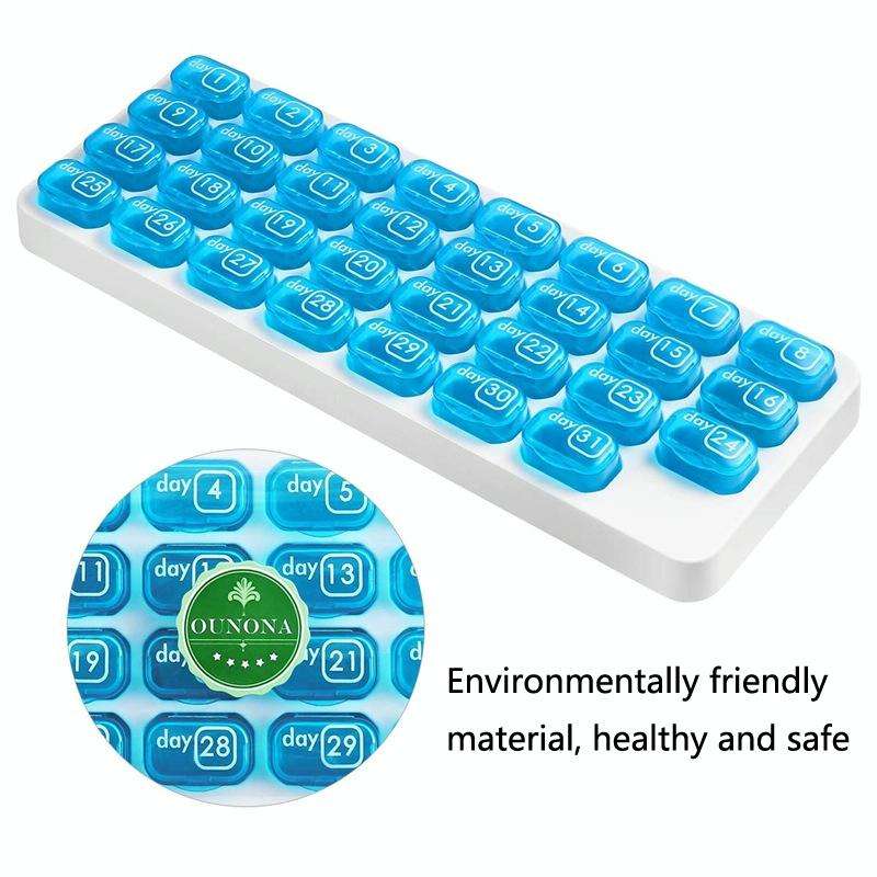 S-015 31 Grid Keyboard Type Plastic Pill Box(28.5x10.5x2.8cm)