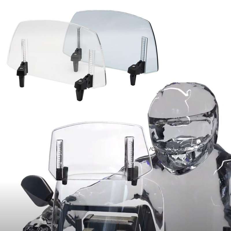 For Kawasaki / Honda / BMW / Yamaha Motorcycle Adjustable Windshield(Transparent Blue)