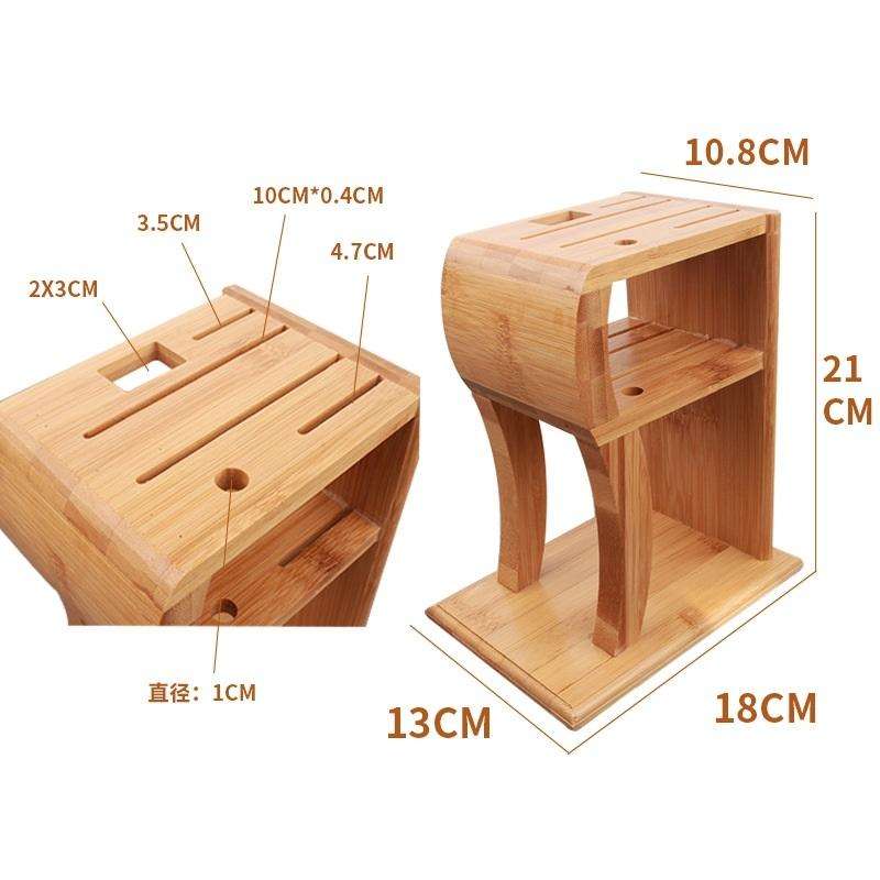 Household Kitchen Multifunctional Solid Wood Knife Storage Rack, Specification R-type Tool Holder
