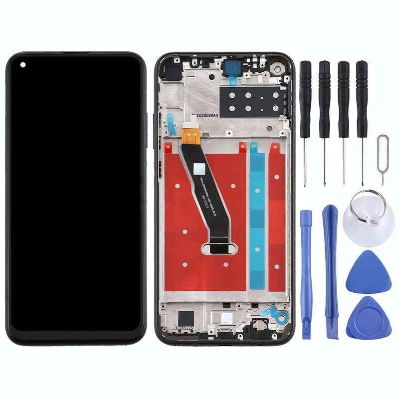OEM LCD Screen for Huawei Enjoy 10 Digitizer Full Assembly with Frame(Black)