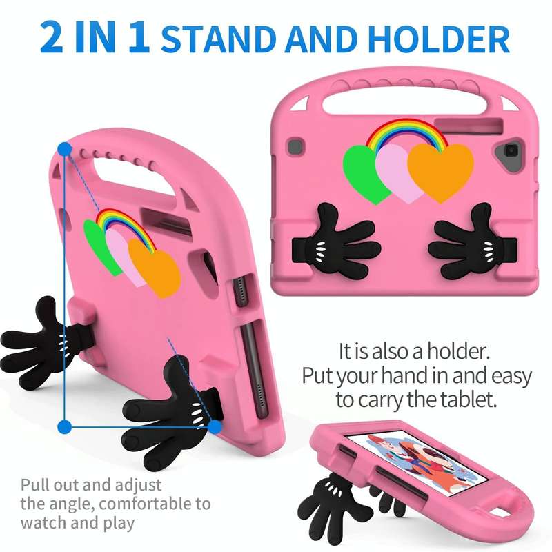 For Lenovo Tab M8 Love Small Palm Holder EVA Tablet Case(Pink)