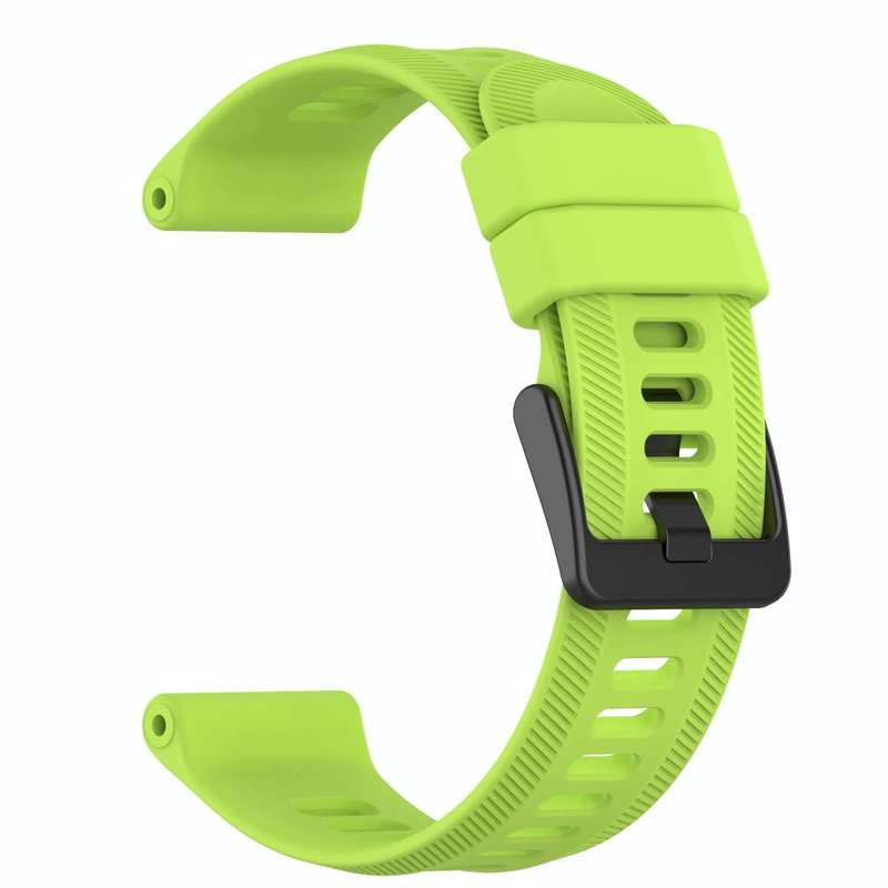 For Garmin Forerunner 935 22mm Solid Color Silicone Watch Band(Lime Color)
