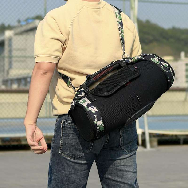 For JBL Boombox Bluetooth Speaker Single-Shoulder Strap Storage Bag With Phone Bag(Camouflage)
