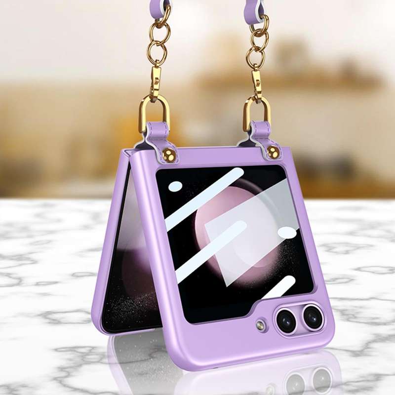 For Samsung Galaxy Z Flip5 GKK Ultra-thin Handbag Phone Case(Pink)