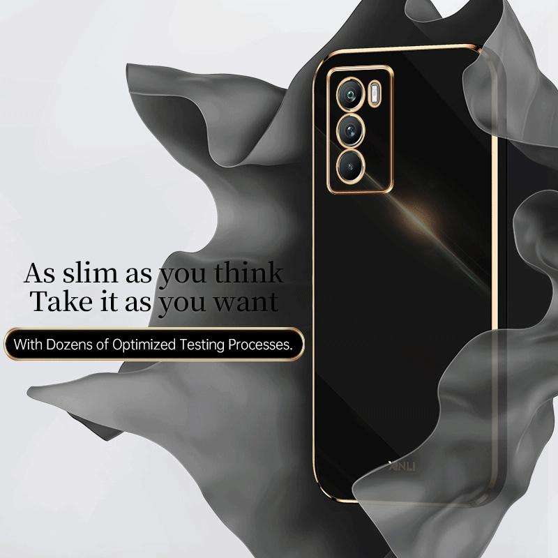 For vivo V25 XINLI Straight 6D Plating Gold Edge TPU Phone Case(Celestial Blue)