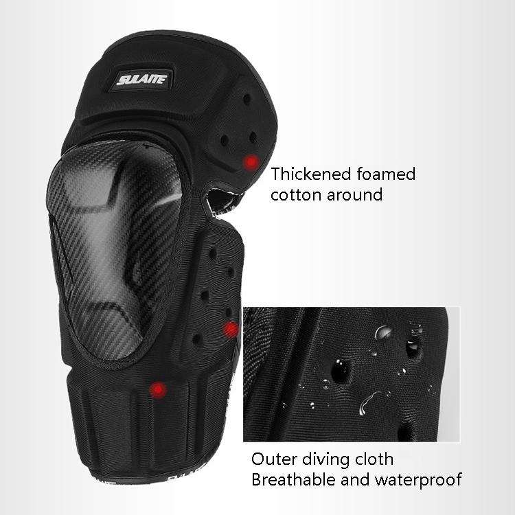 SULAITE Off-Road Motorcycle Windproof Warmth Drop-Proof Breathable Carbon Fiber Protective Gear, ...