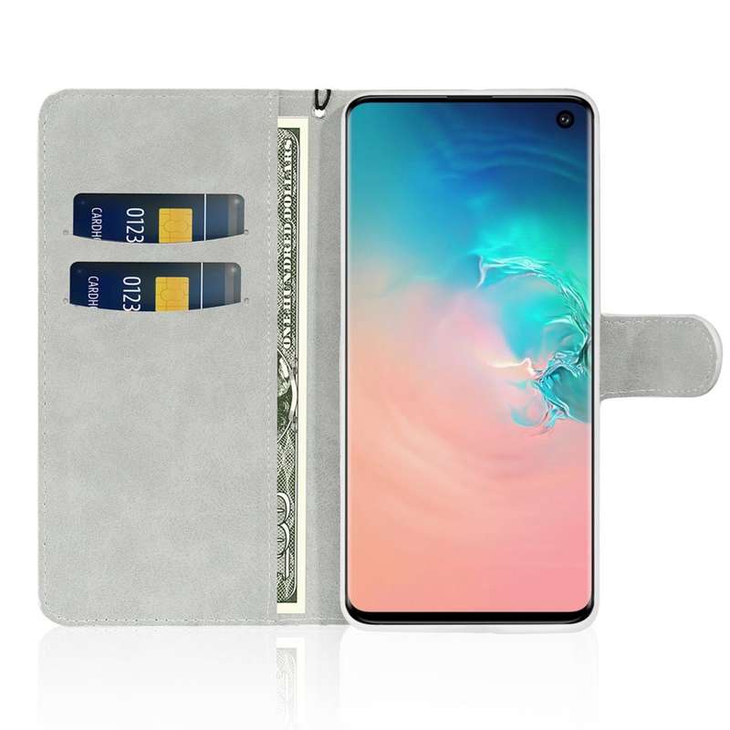 For Samsung Galaxy S10 Glitter Powder Horizontal Flip Leather Case with Card Slots & Holder & Lan...