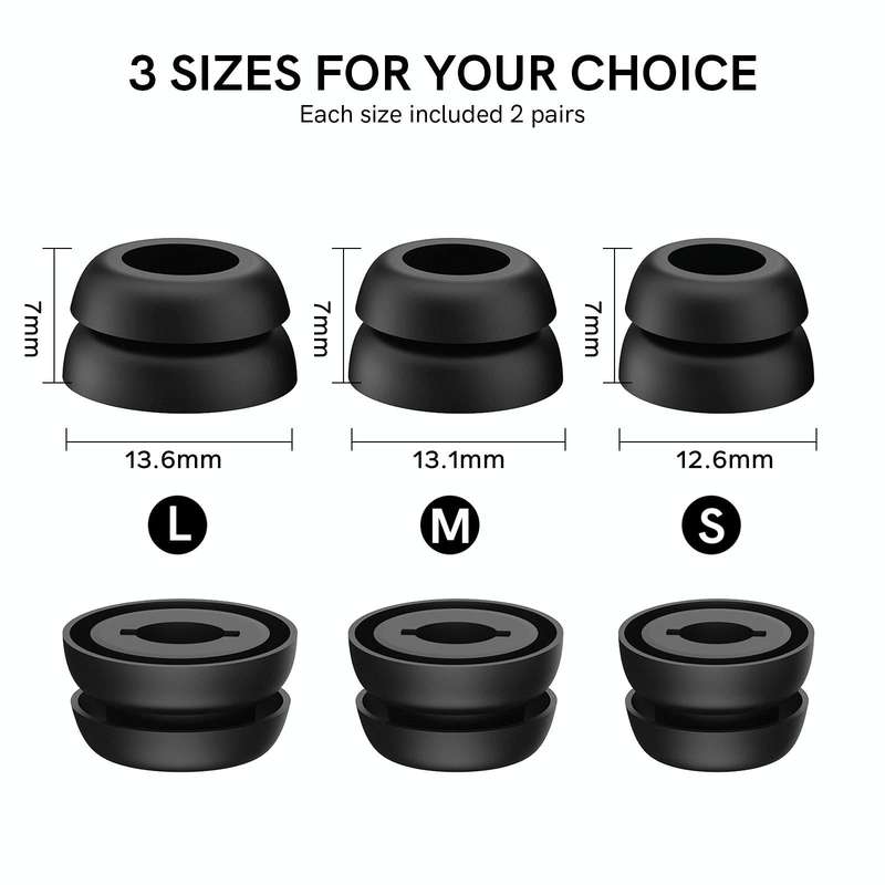 For Samsung Galaxy Buds Pro AhaStyle PT168 Silicone Earphone Earcups, Size:L(Black)