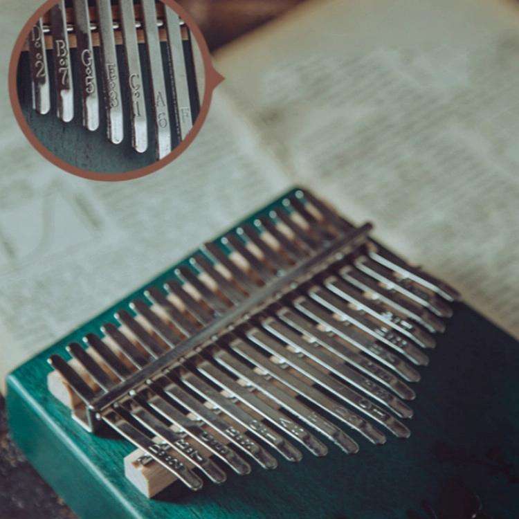 17-tone Kalimba Portable Thumb Piano, Style:Mahogany-Sun God