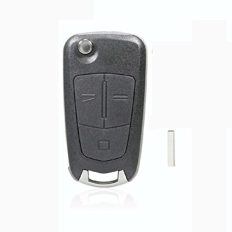 For Opel Car Foldable Blade Key Case with Screw Hole, Style:3-button HU100 without Slot