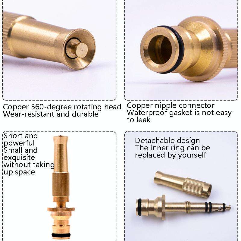 3 PCS Car Wash High Pressure Copper Straight Sprinkler House Garden Wishing Ground Sprinkler, Spe...