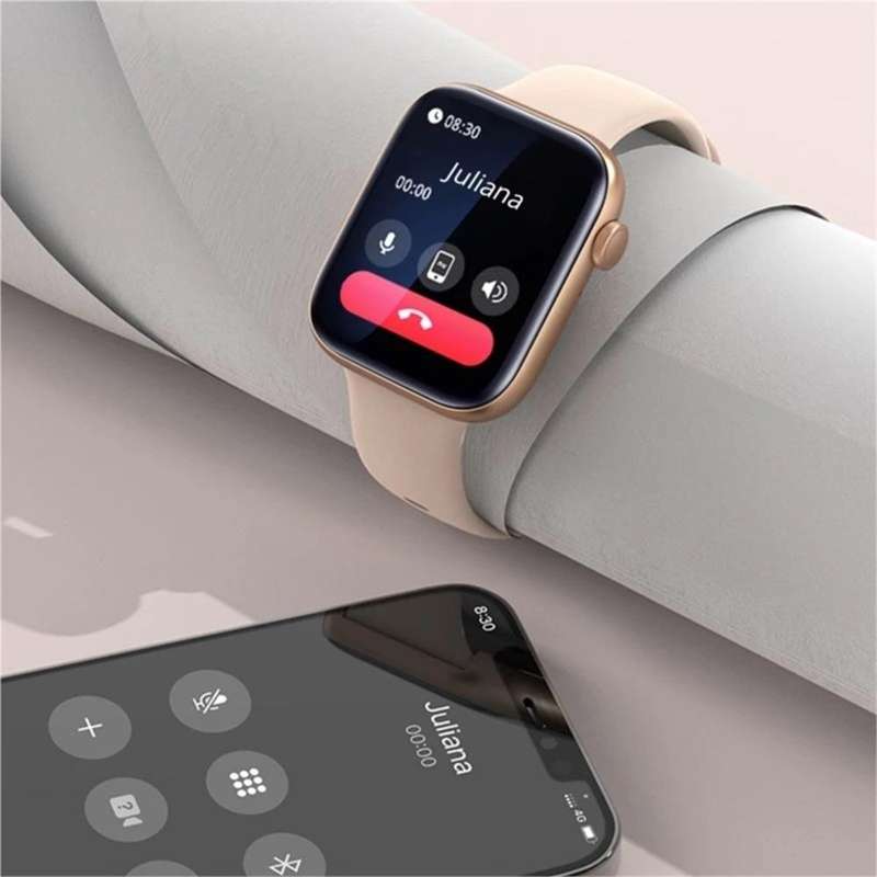 P45 1.8 inch Color Screen Smart Watch,Support Heart Rate Monitoring/Blood Pressure Monitoring(Black)