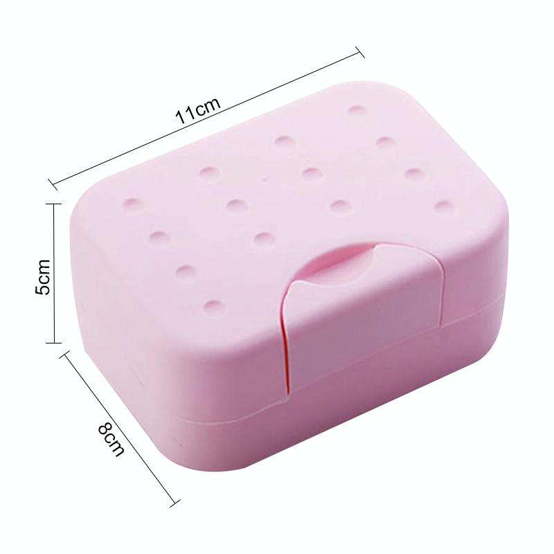2 PCS Portable Travel Soap Box(Pink)