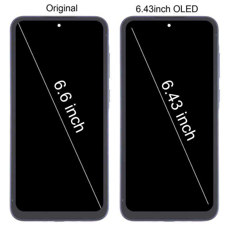 For Samsung Galaxy A35 SM-A356B 6.43 inch OLED LCD Screen Digitizer Full Assembly with Frame(Dark...
