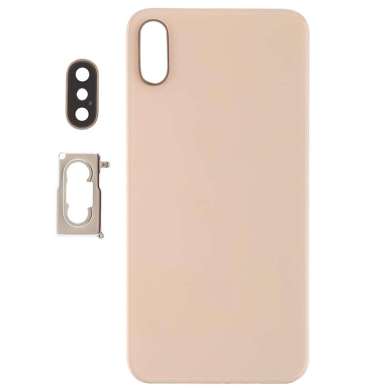 Battery Back Cover with Back Camera Bezel & Lens & Adhesive  for iPhone XS(Gold)